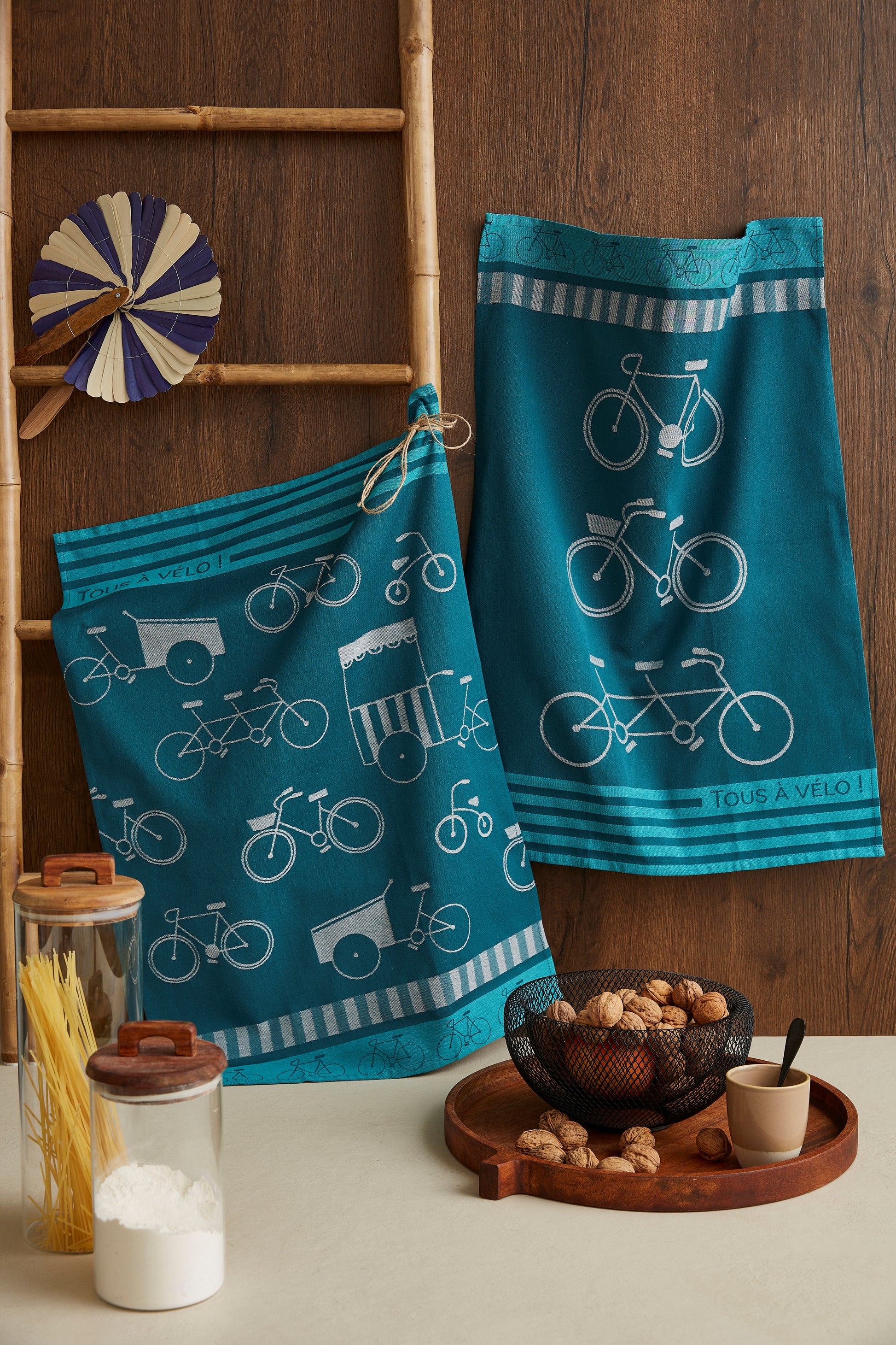 All on Bikes Rectangular Tea Towel
