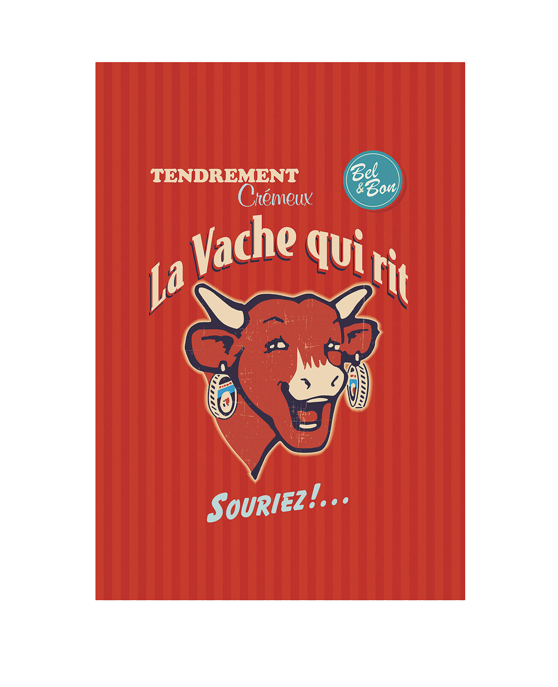 Torchon La Vache Qui Rit ® Rétro Rouge