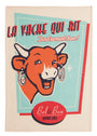 Torchon coton imprimé La Vache Qui Rit ® Rétro Vanille – Coucke