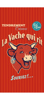 Torchon coton imprimé La Vache Qui Rit ® Rétro Rouge – Coucke
