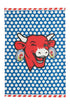 Torchon coton imprimé La Vache Qui Rit ® Pop Bleu – Coucke