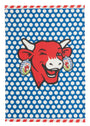 Torchon coton imprimé La Vache Qui Rit ® Pop Bleu – Coucke