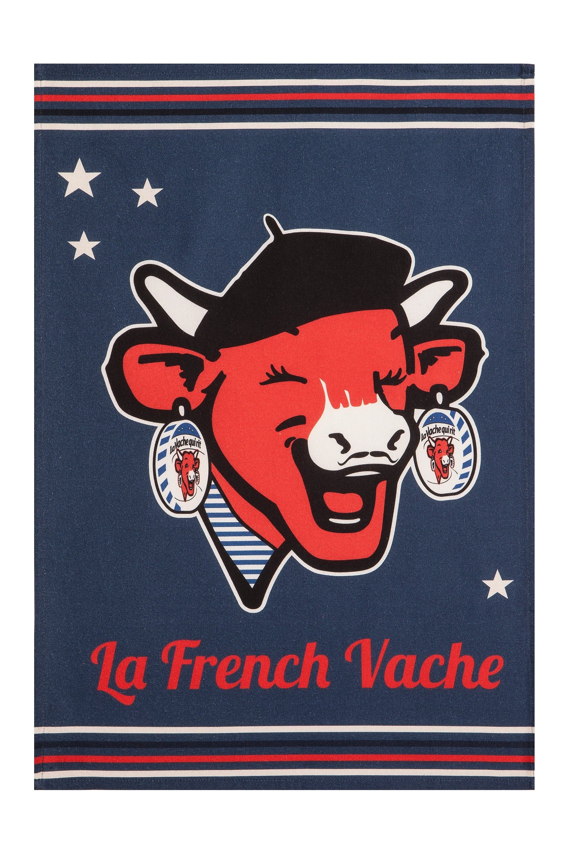 Torchon coton imprimé La Vache Qui Rit ® La French Vache – Coucke