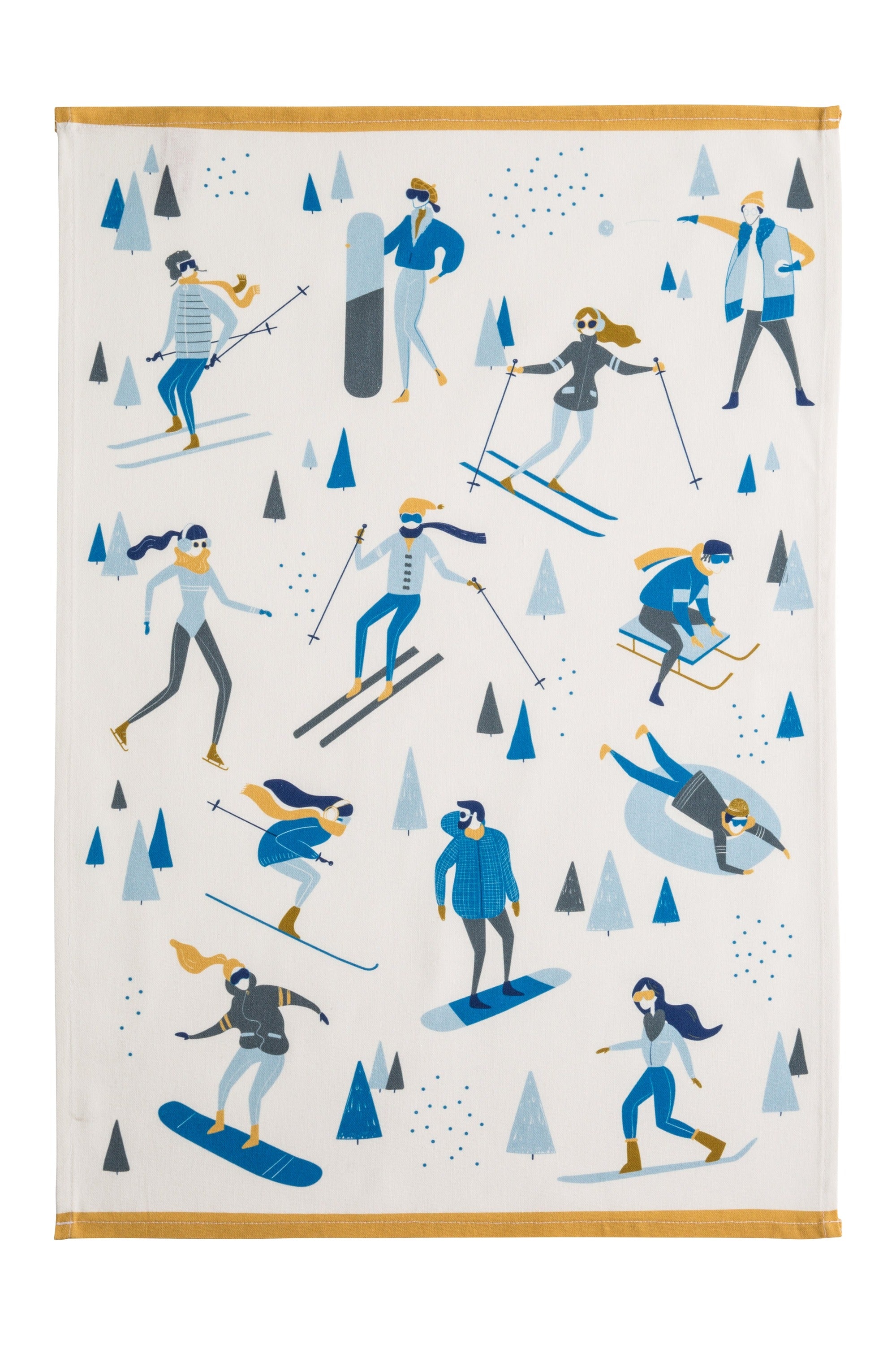 Torchon coton imprimé Sport d'Hiver – Coucke