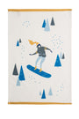 Torchon coton imprimé Snowboardeuse – Coucke