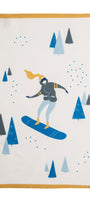 Torchon coton imprimé Snowboardeuse – Coucke