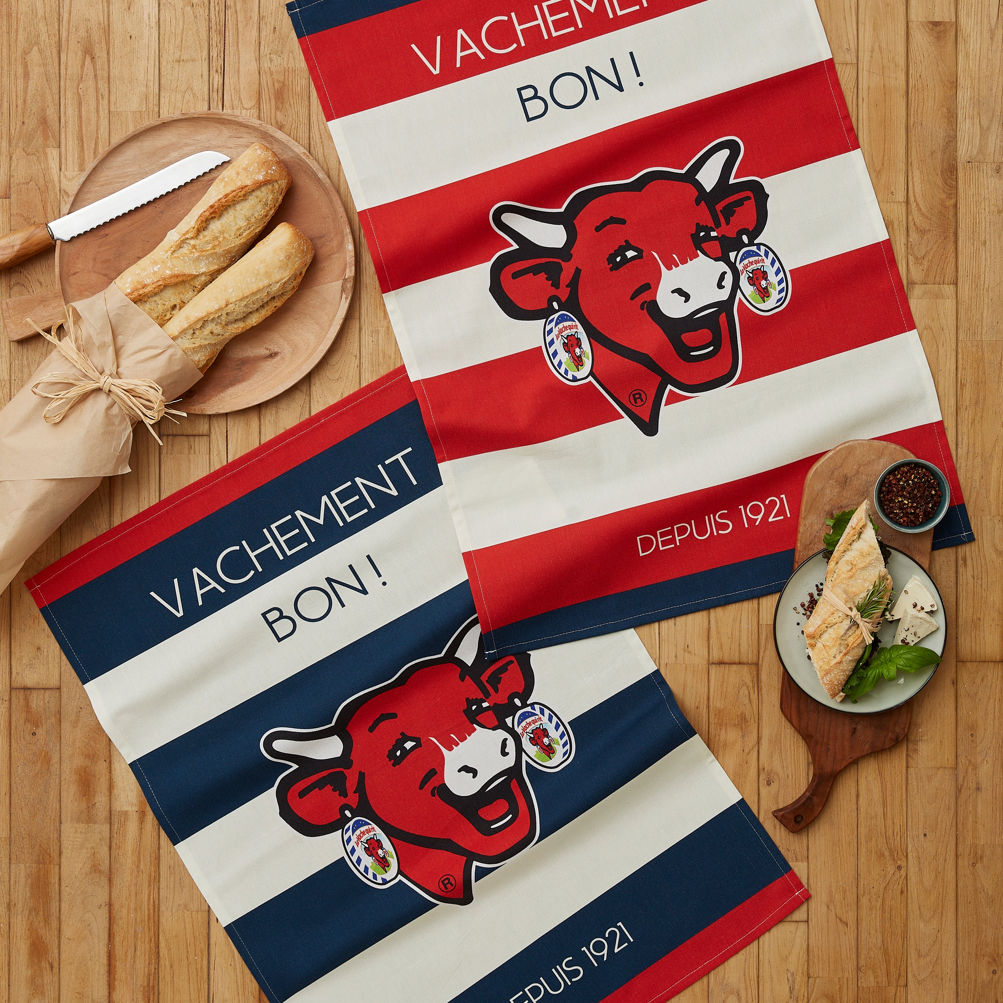 Rectangular Red Striped Dish Towel