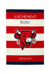 Torchon coton imprimé La Vache Qui Rit ® Rayé Rouge 50x75 cm