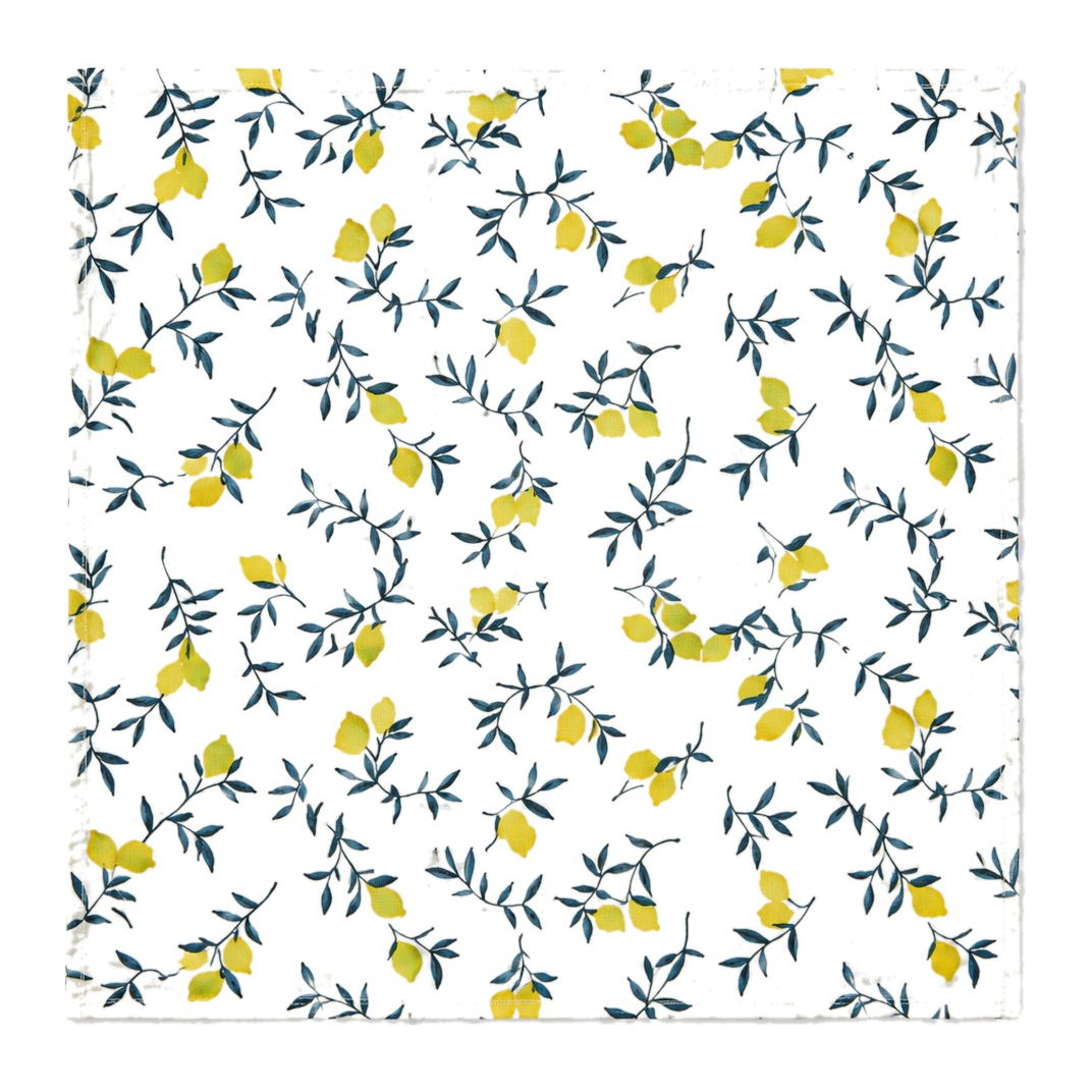 Serviettes de table métis coton & lin Zeste de Citron (Lot de 6) – Coucke