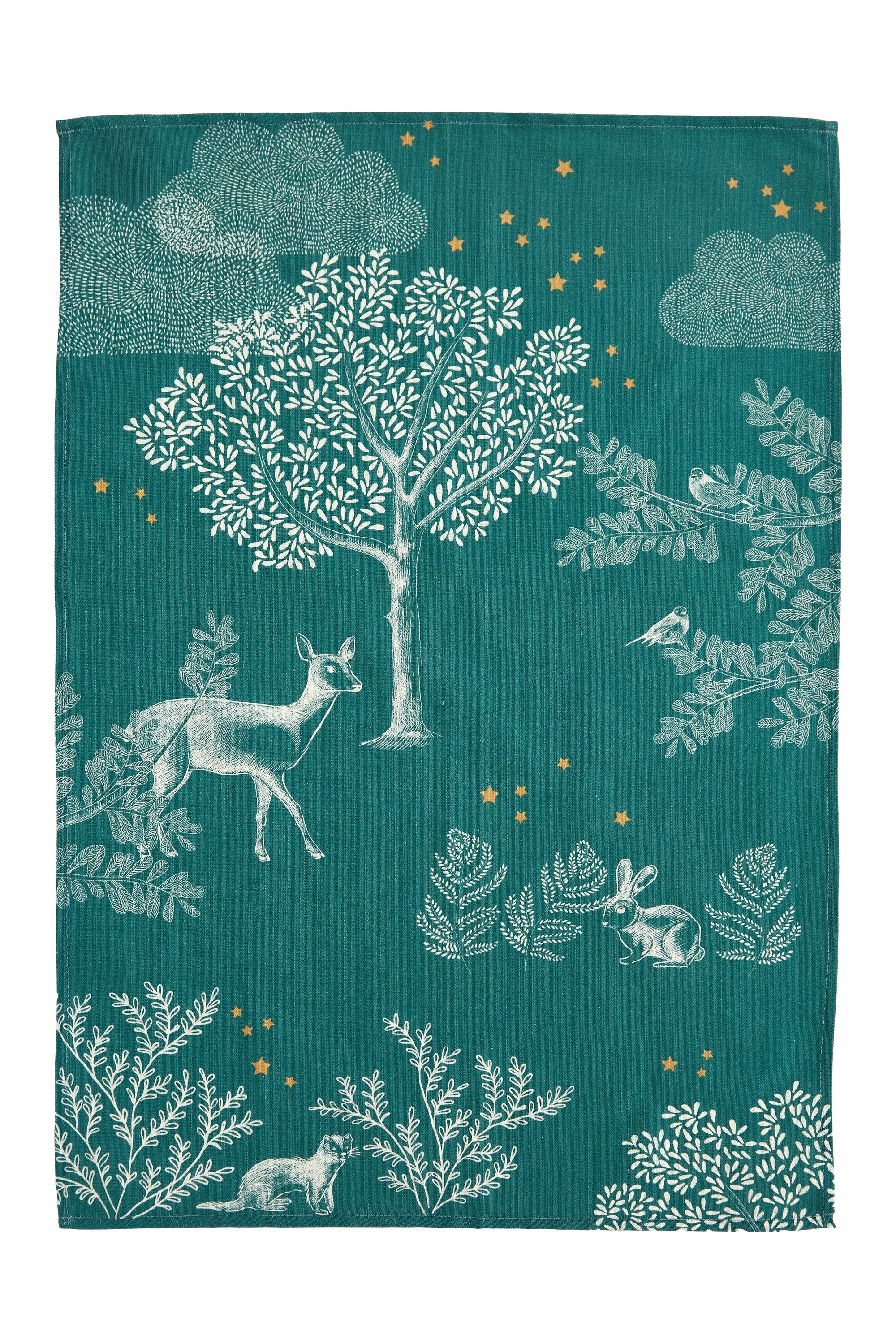 Torchon coton & lin imprimé Forêt Enchantée – Coucke