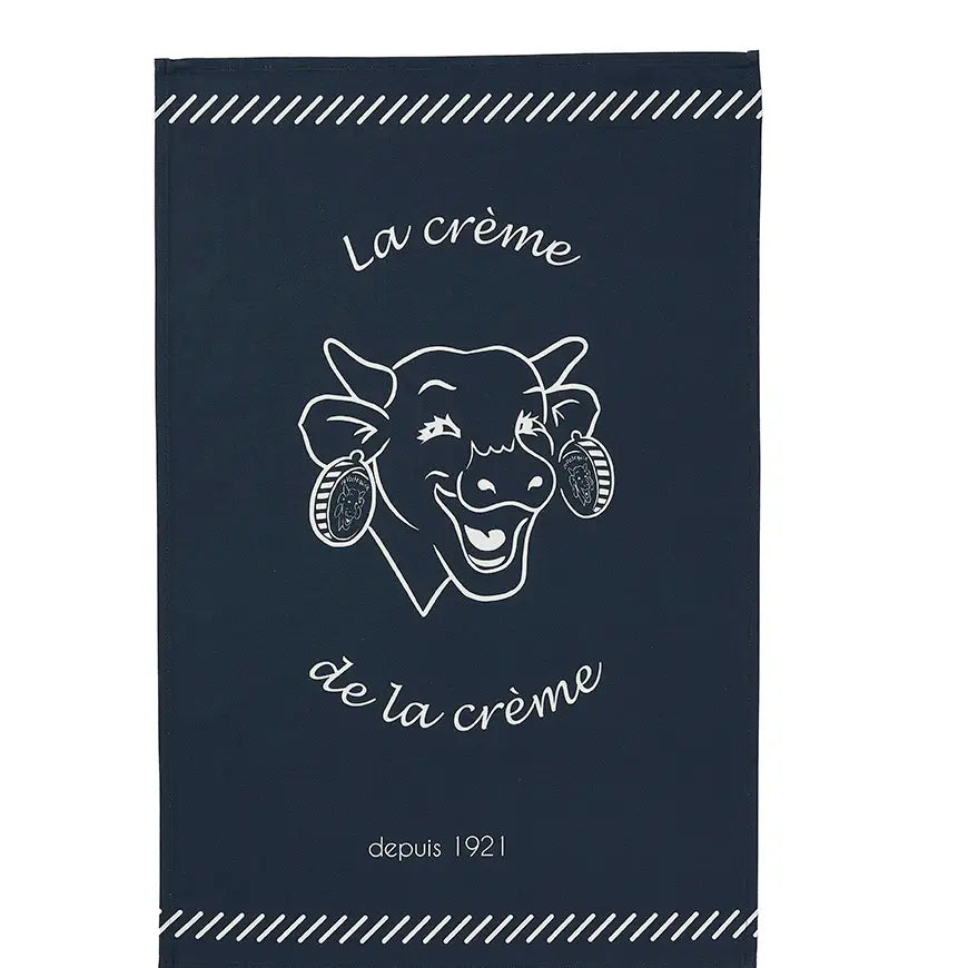 Torchon coton imprimé La Vache Qui Rit ® La Crème de la Crème 50x75 cm