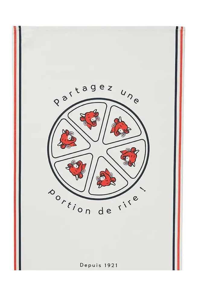 Torchon coton imprimé La Vache Qui Rit ® Portion de Rire – Coucke