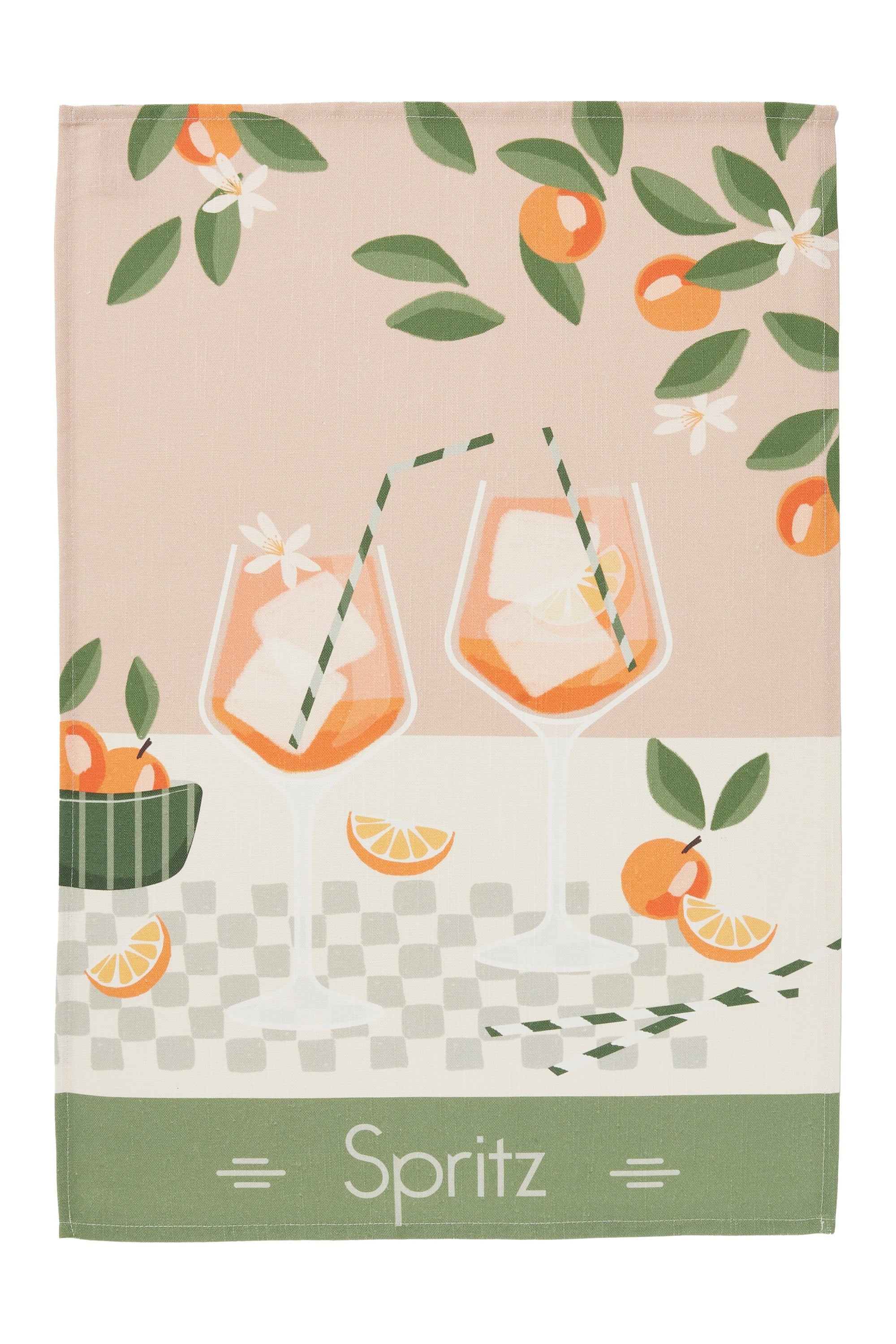 Torchon métis coton & lin imprimé Spritz – Coucke