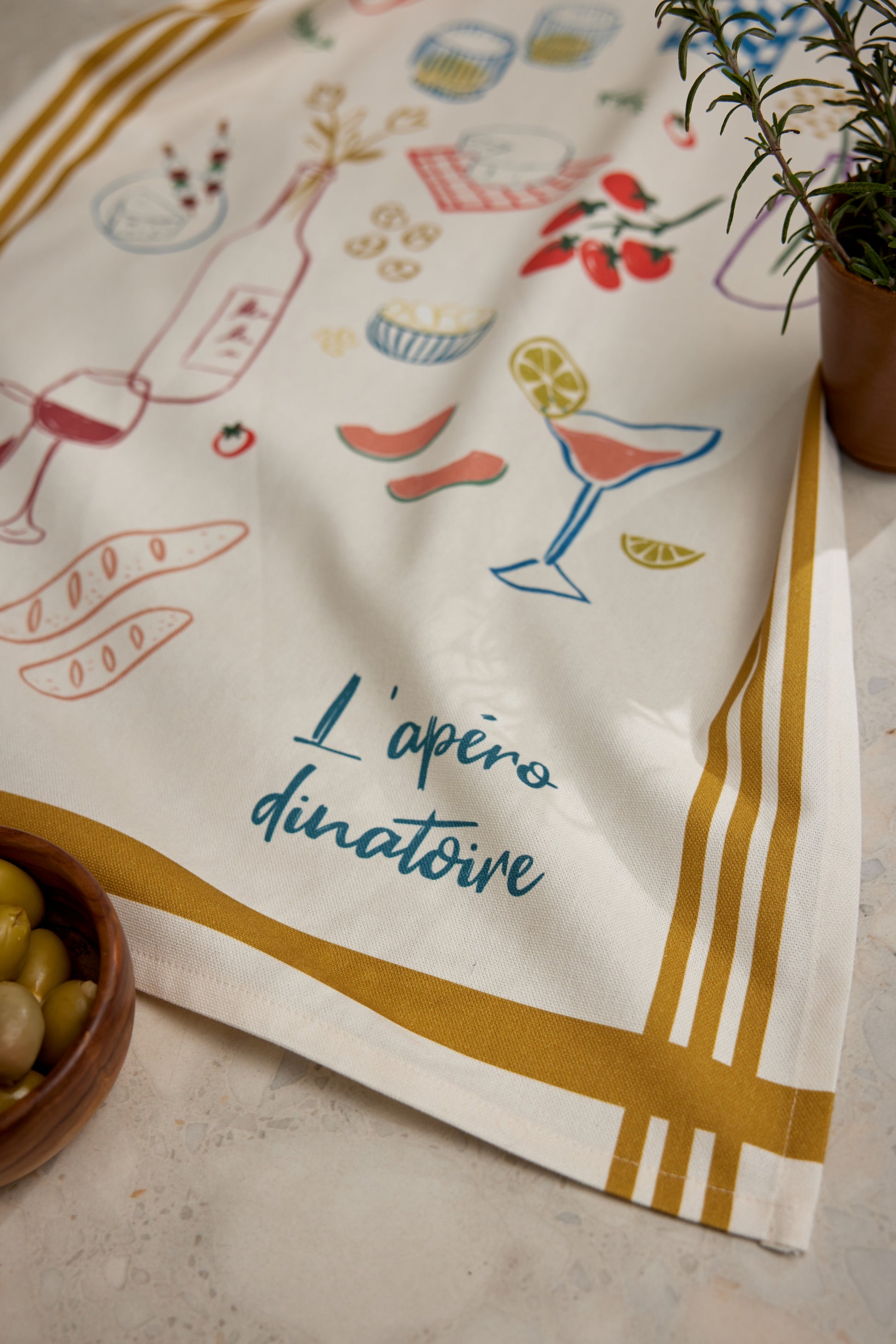 Rectangular Aperitif Dinner Tea Towel