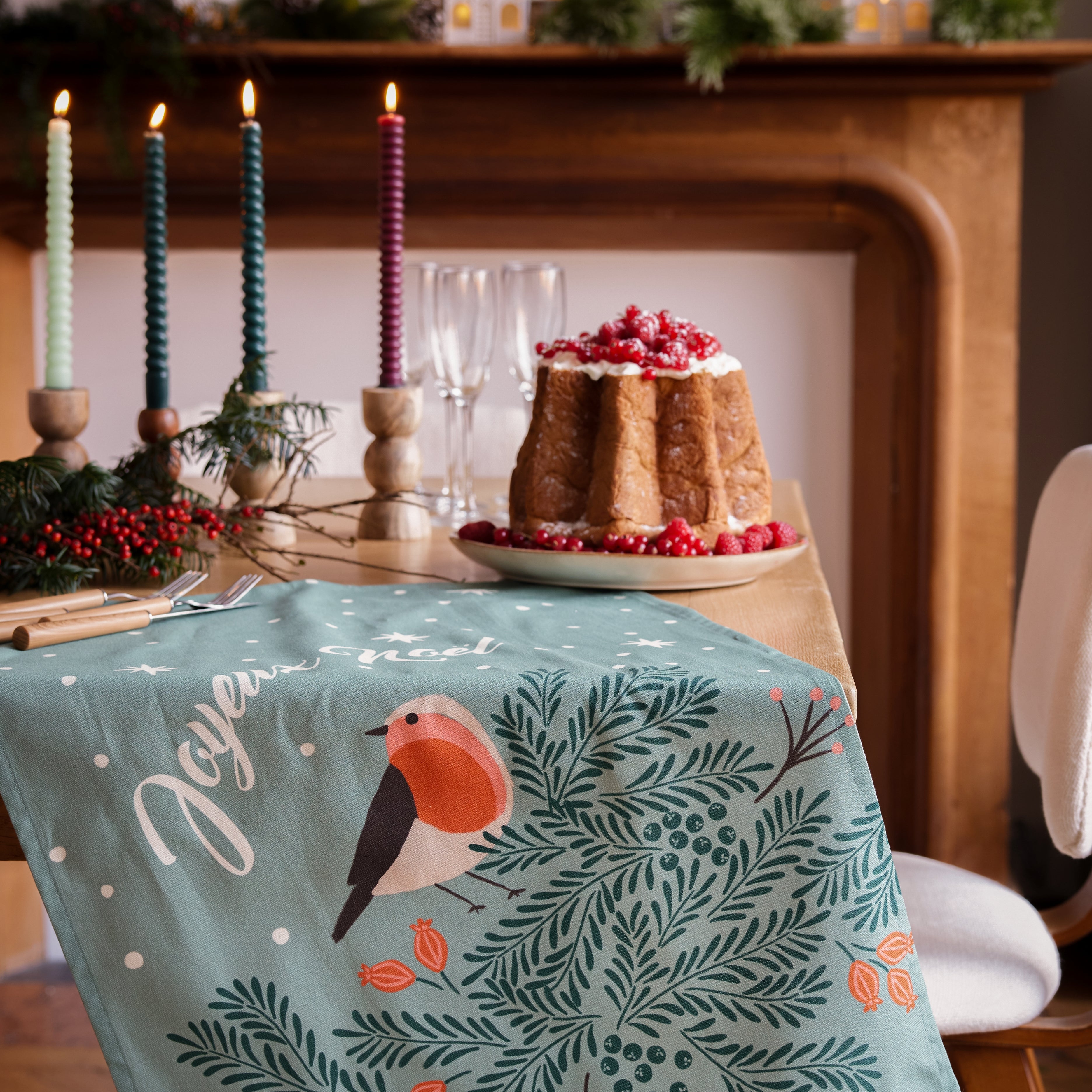 Christmas Eve Rectangular Tea Towel