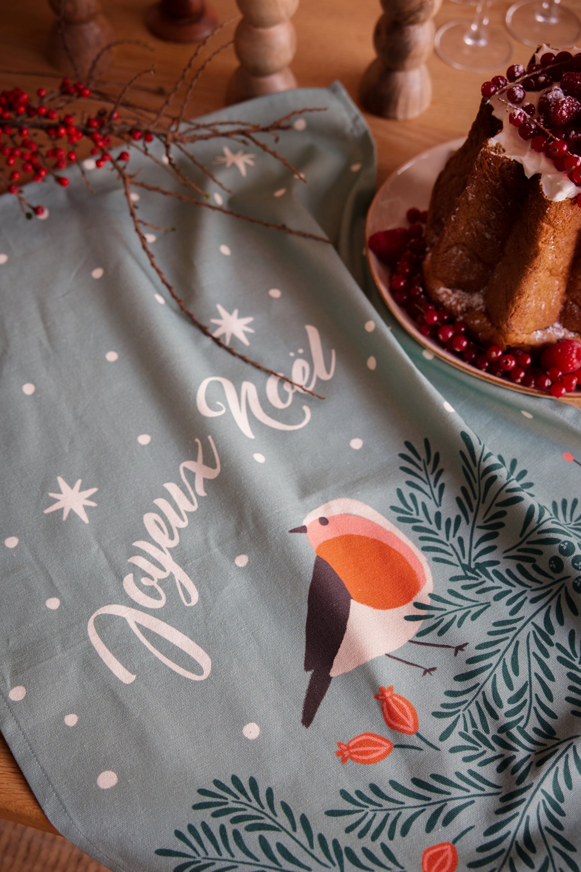 Torchon Nuit de Noël