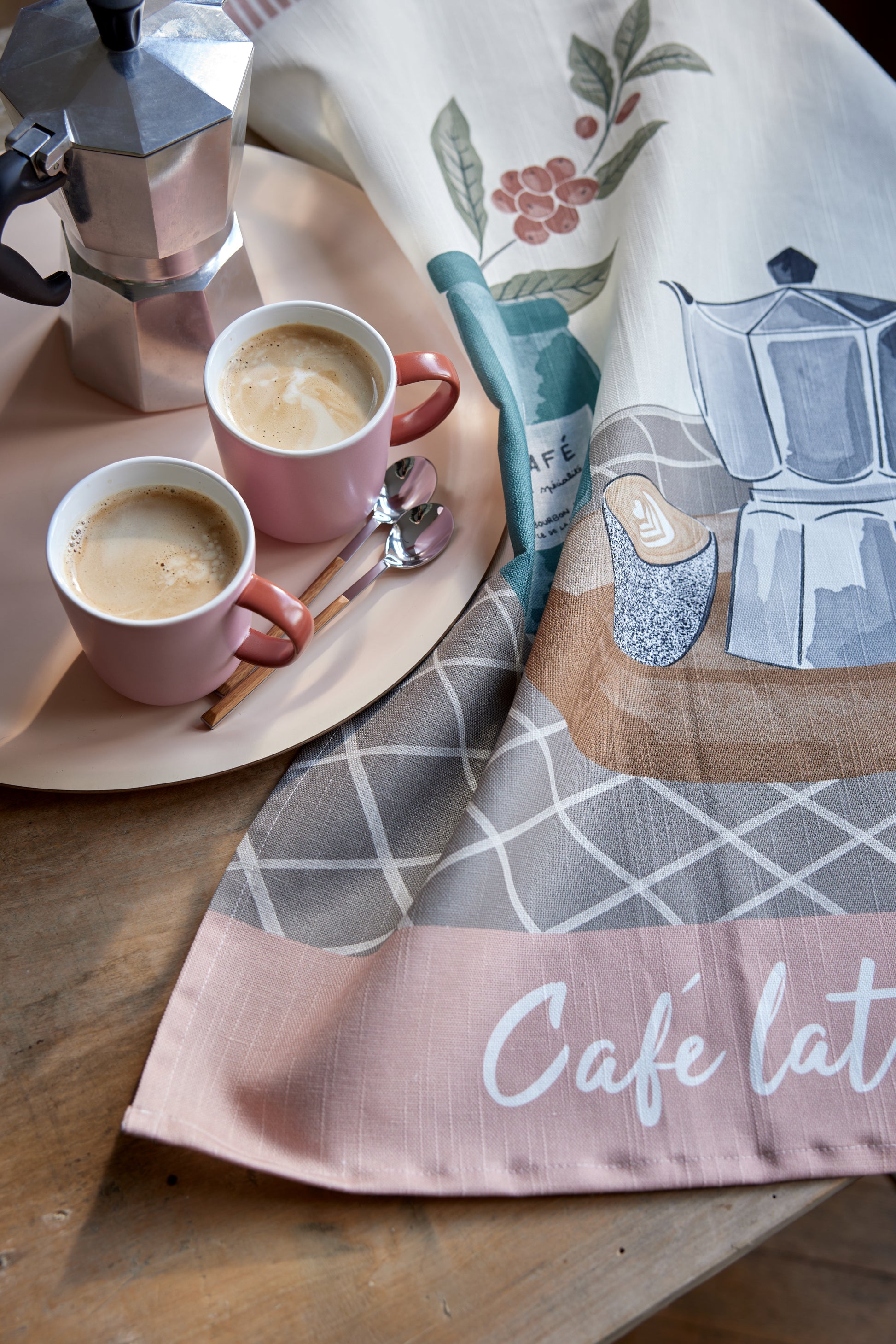 Rectangular Café Latte Tea Towel