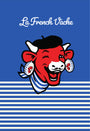 Torchon coton imprimé La Vache Qui Rit ® Le Béret Bleu – Coucke