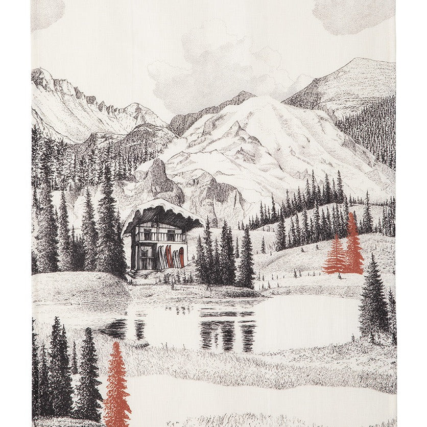 Torchon lin imprimé Paysage Montagnard – Coucke