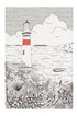 Torchon métis coton & lin imprimé Phare – Coucke