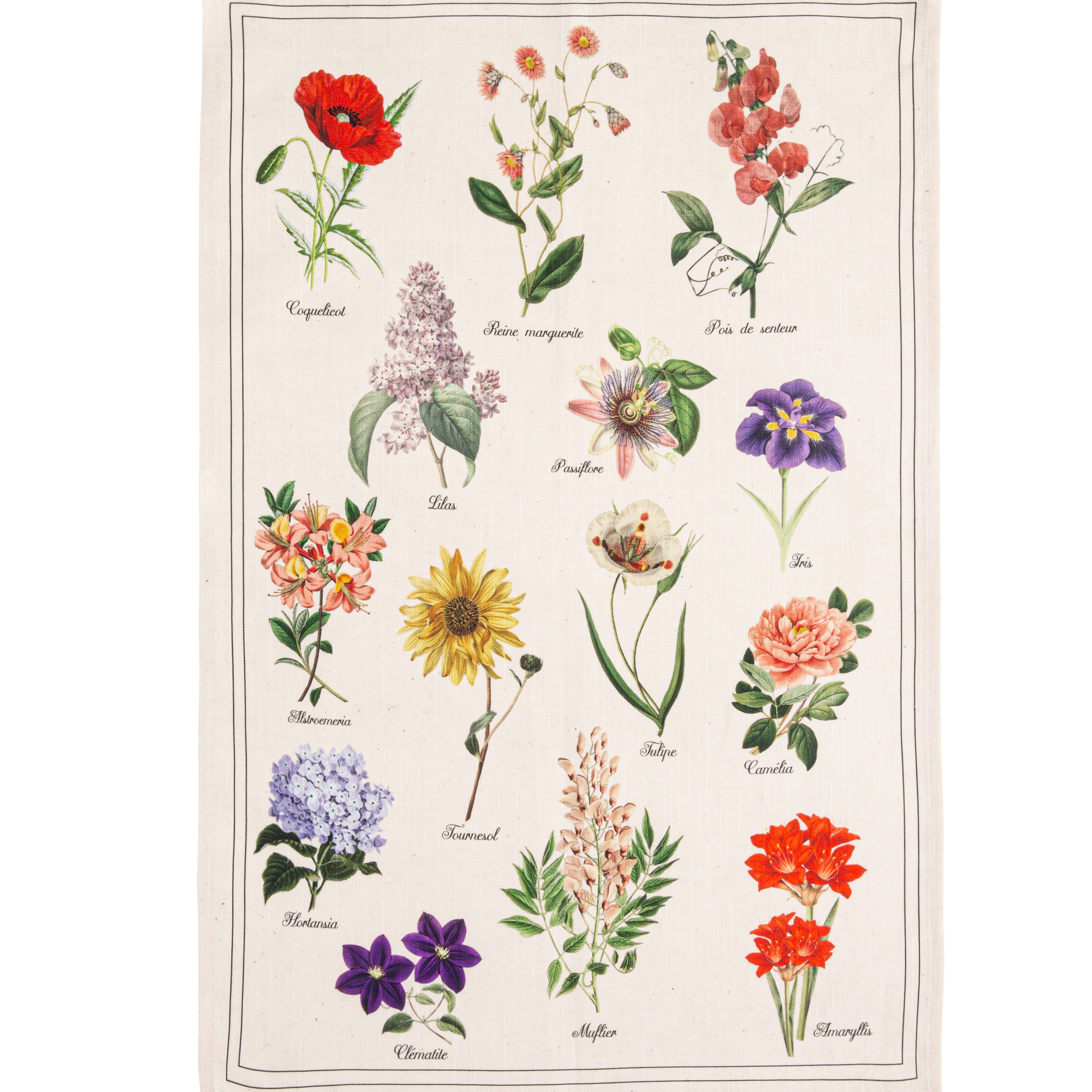 Herbal Rectangular Tea Towel