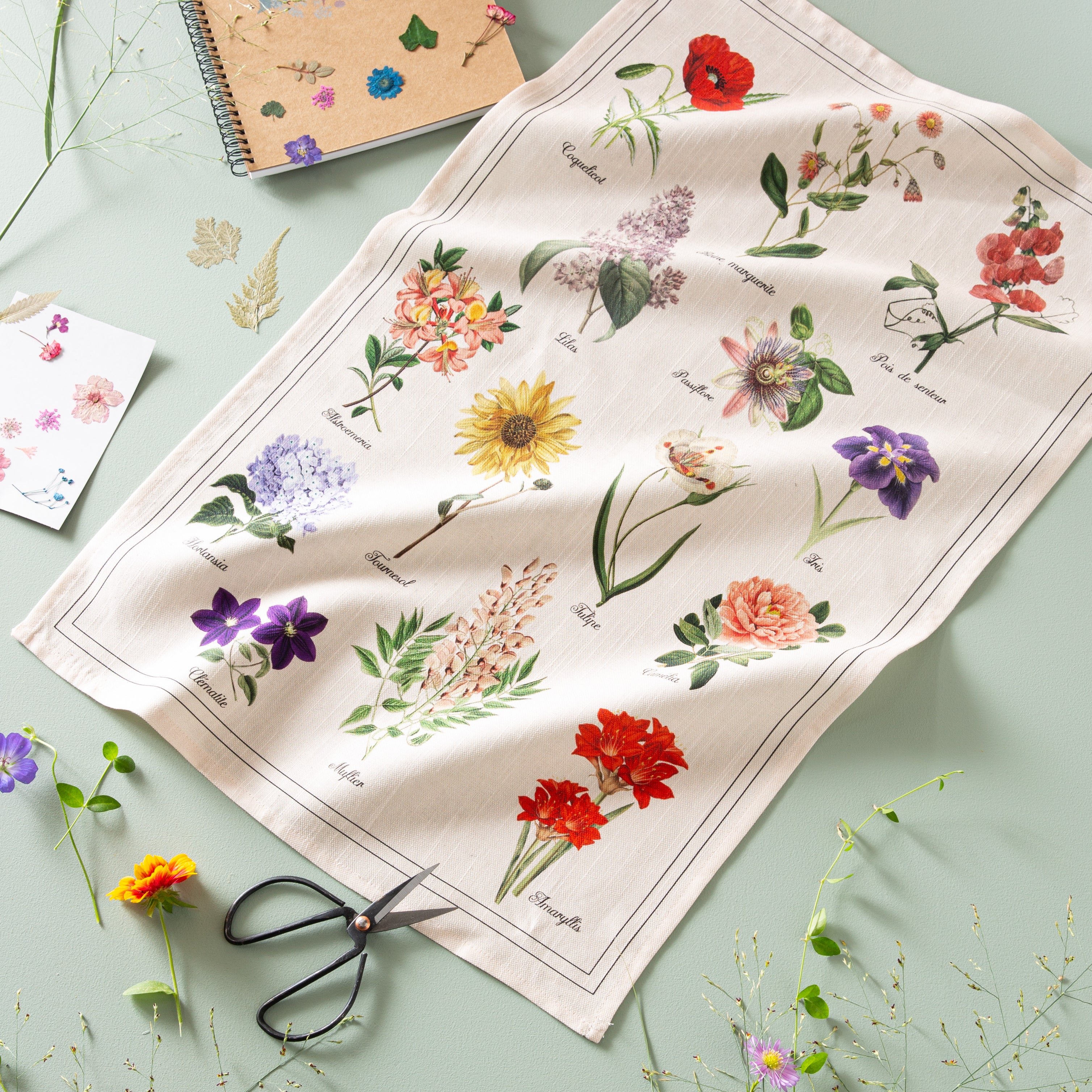 Herbal Rectangular Tea Towel