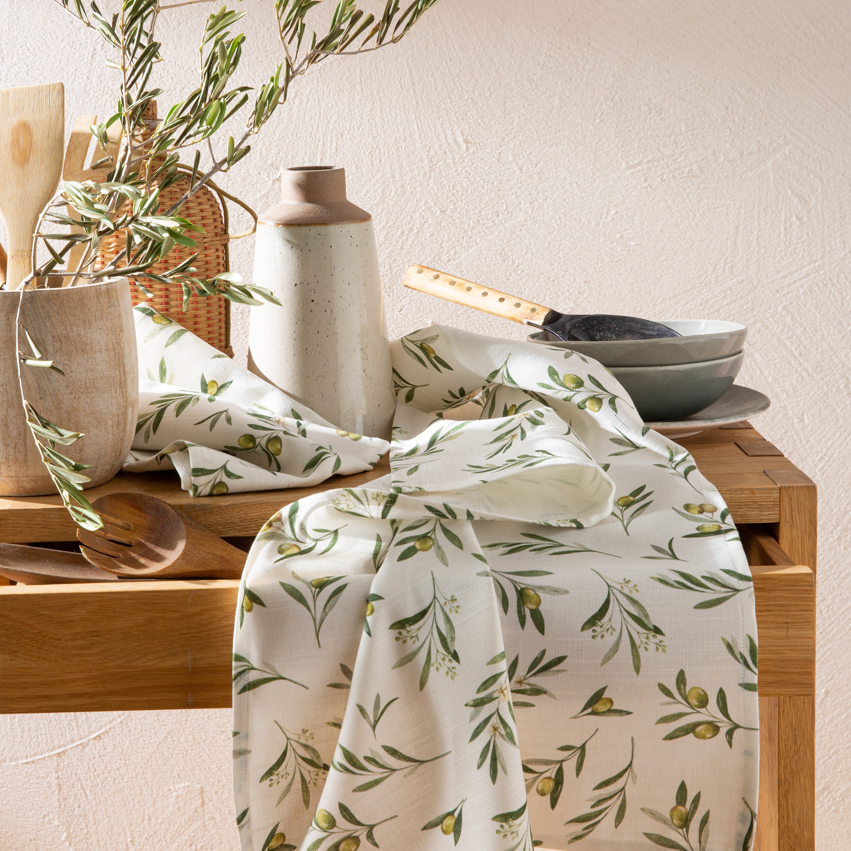 Torchon Olives Rectangulaire