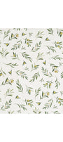 Serviettes de table coton & lin imprimé Olives Carrées (Lot de 6) – Coucke