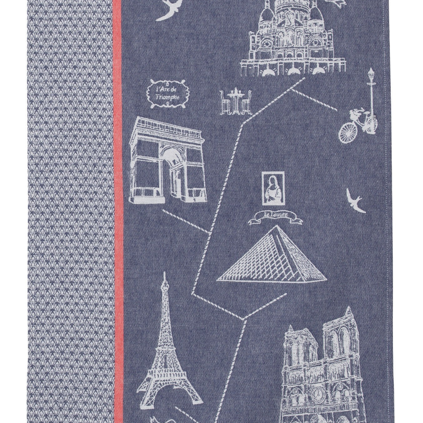 Rectangular Monuments of France Tea Towel