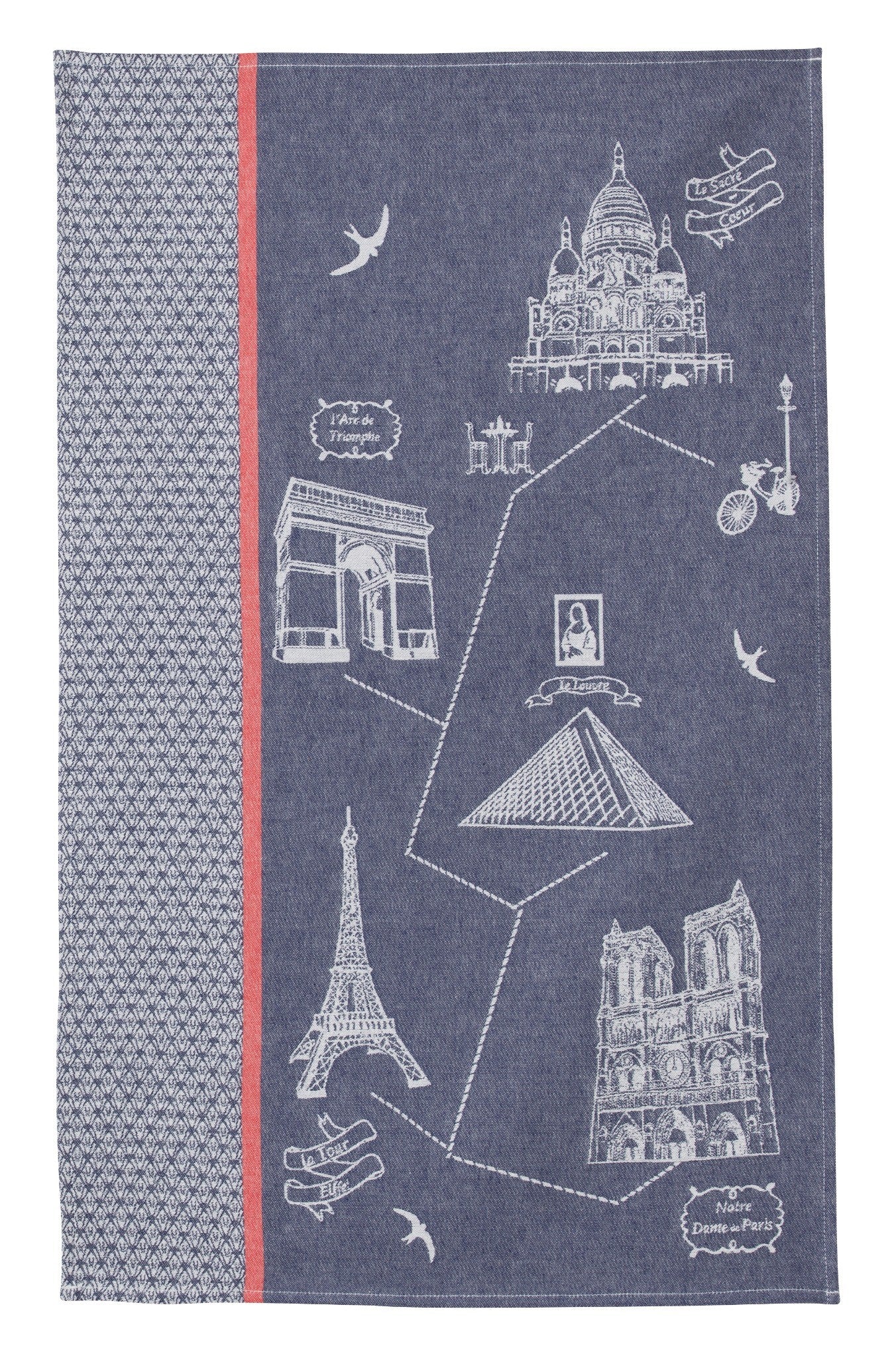 Rectangular Monuments of France Tea Towel
