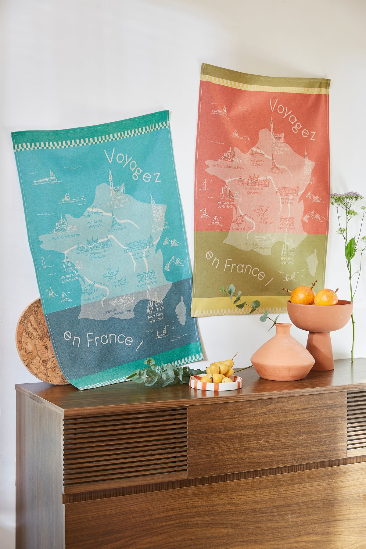 Monuments of France Jacquard Tea Towel