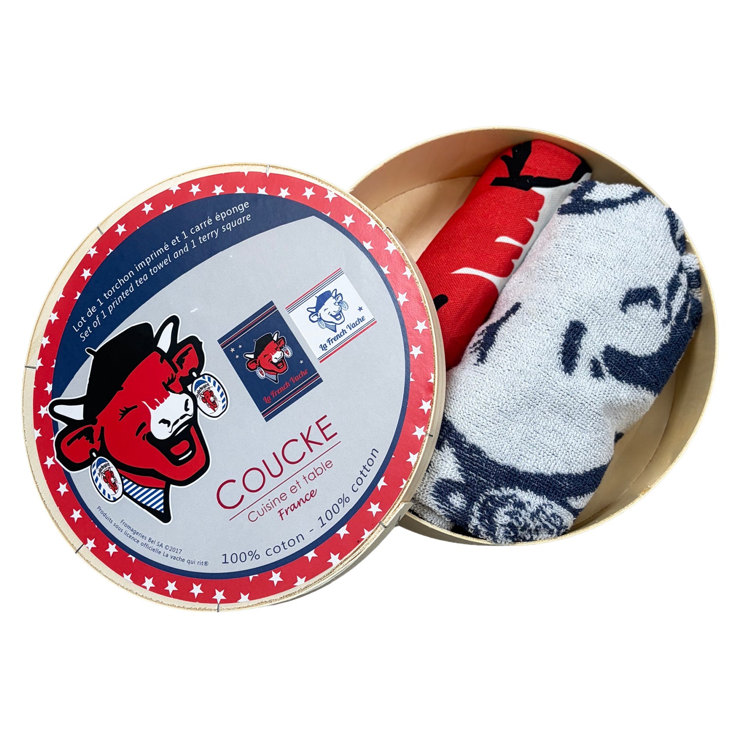 Coffret La Vache Qui Rit La French : Torchon + Essui-main