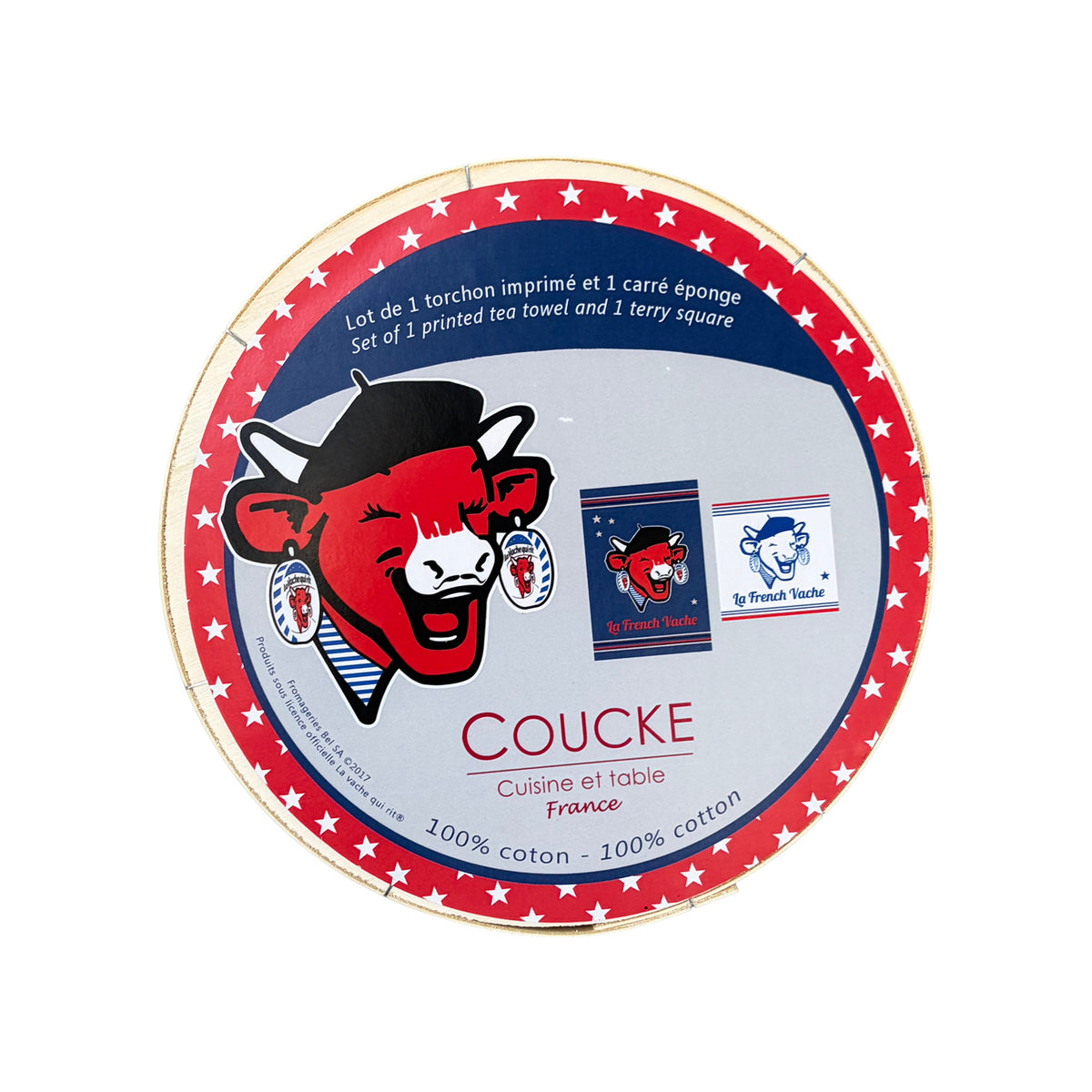 Coffret La Vache Qui Rit La French : Torchon + Essui-main