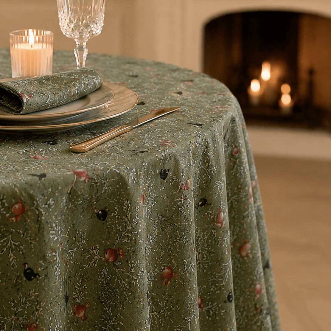 Pomegranate Round Tablecloth