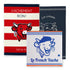 Pack La Vache Qui Rit ® : torchons Rayé Rouge et La Crème de la Crème 50x75 cm + essuie-mains La French 50x50 cm